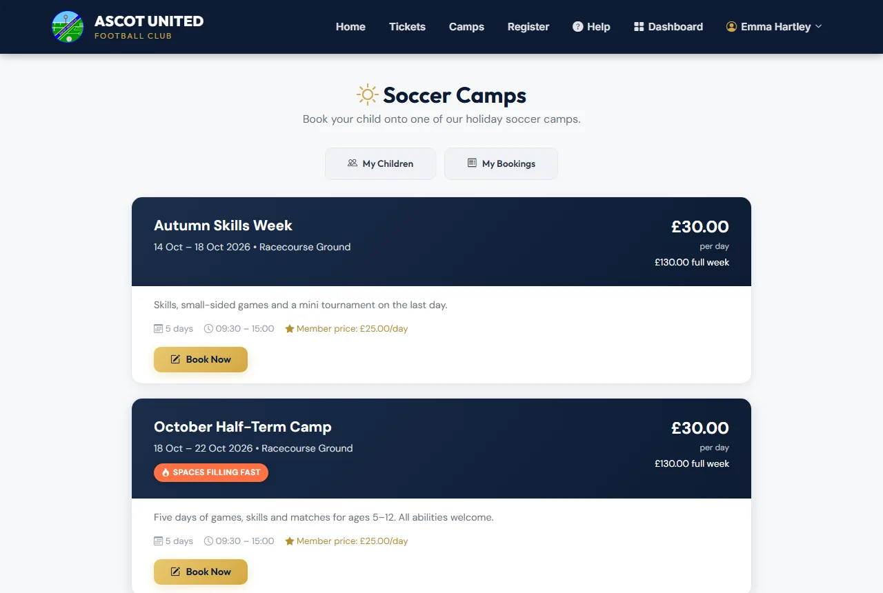 Open camps.