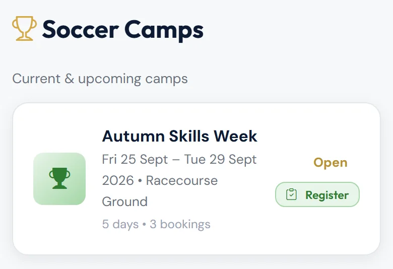 A helper's camp list.