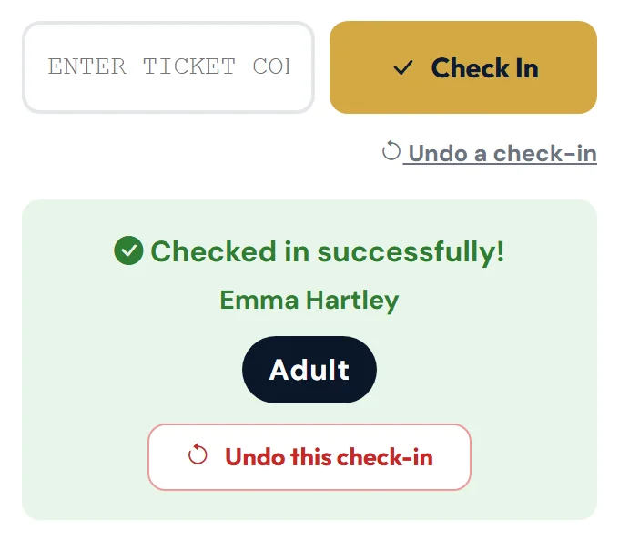 A good ticket: let them in.