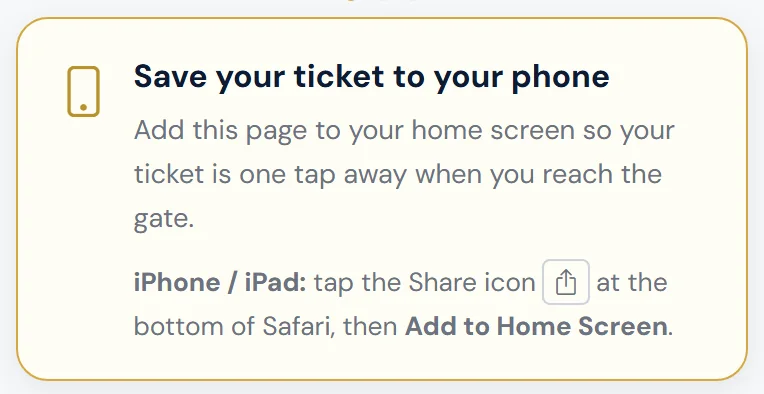 The save box on an iPhone.